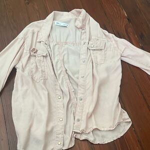 Zara Light Pink Casual Shirt